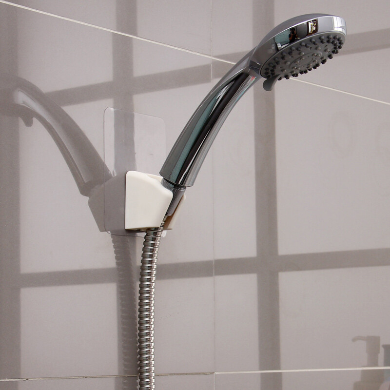 欧润哲 花洒座 无痕静电贴挂钩 免打孔花洒淋浴喷头支架挂架墙座