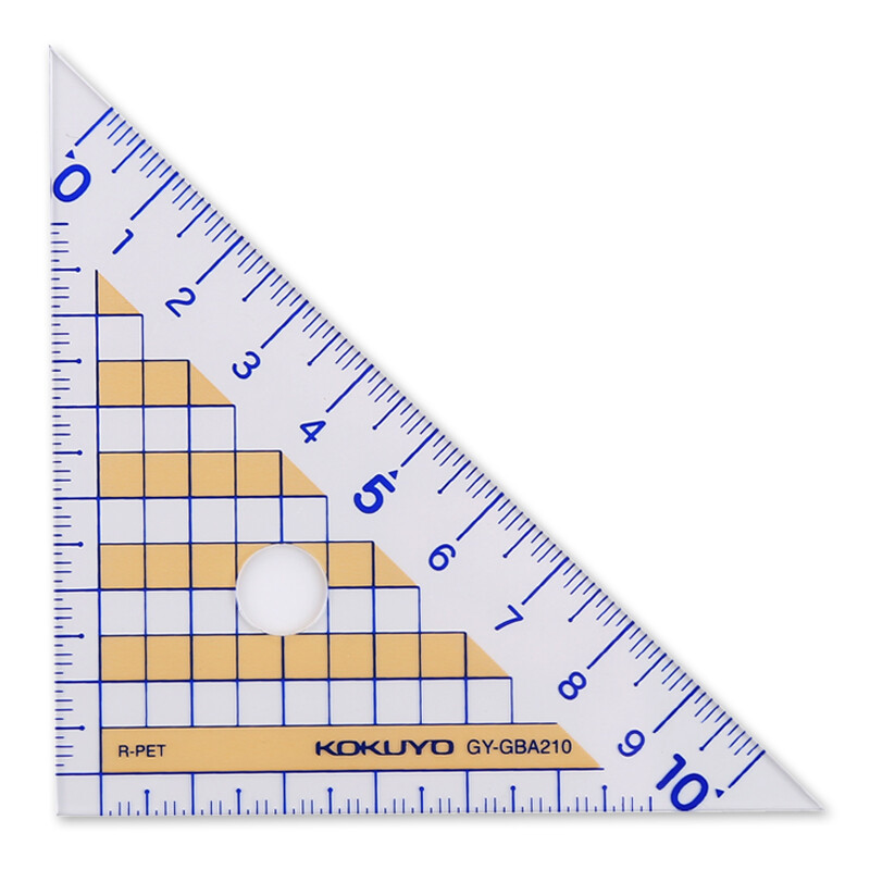 日本国誉(KOKUYO)学生高考考试尺套装 直尺/三角尺/量角器 15cm直尺 2把10cm三角尺 量角器 四件套 GY-GBA501