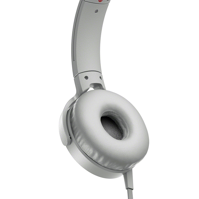 索尼（SONY）MDR-XB550AP 重低音立体声耳机 头戴式 浅灰白