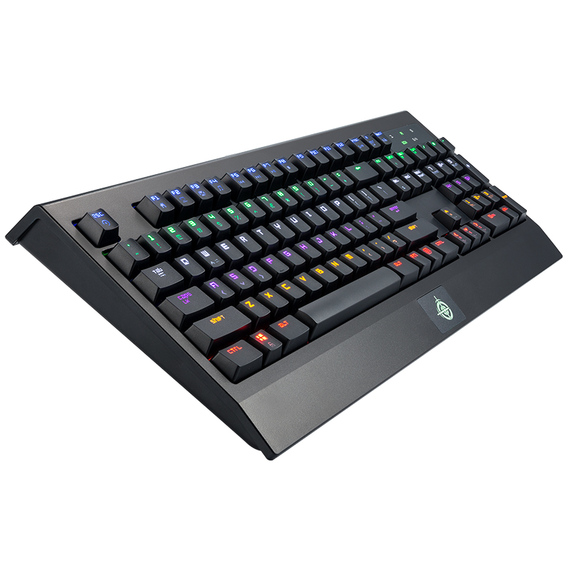 魔炼者1503(MK3) 机械键盘 有线键盘 游戏键盘 104键背光键盘 电脑键盘 笔记本键盘 黑色 红轴