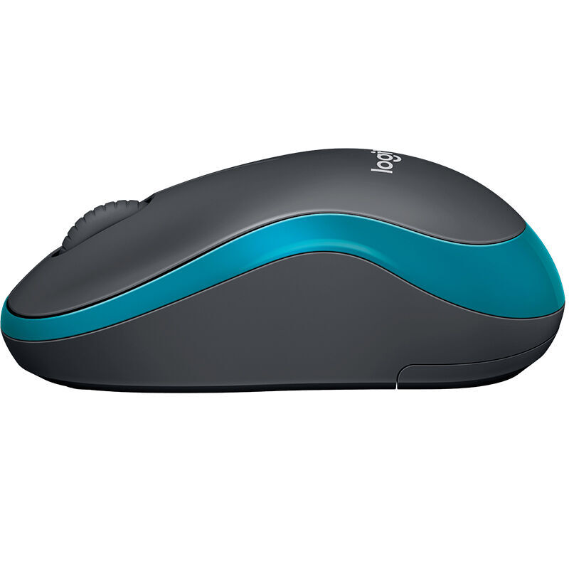 罗技（Logitech） M185办公家用鼠标笔记本台式机电脑光无线鼠标 蓝边