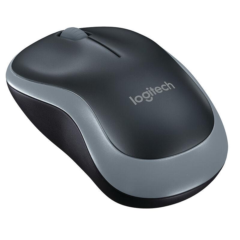 罗技（Logitech） M185办公家用鼠标笔记本台式机电脑光无线鼠标 灰边