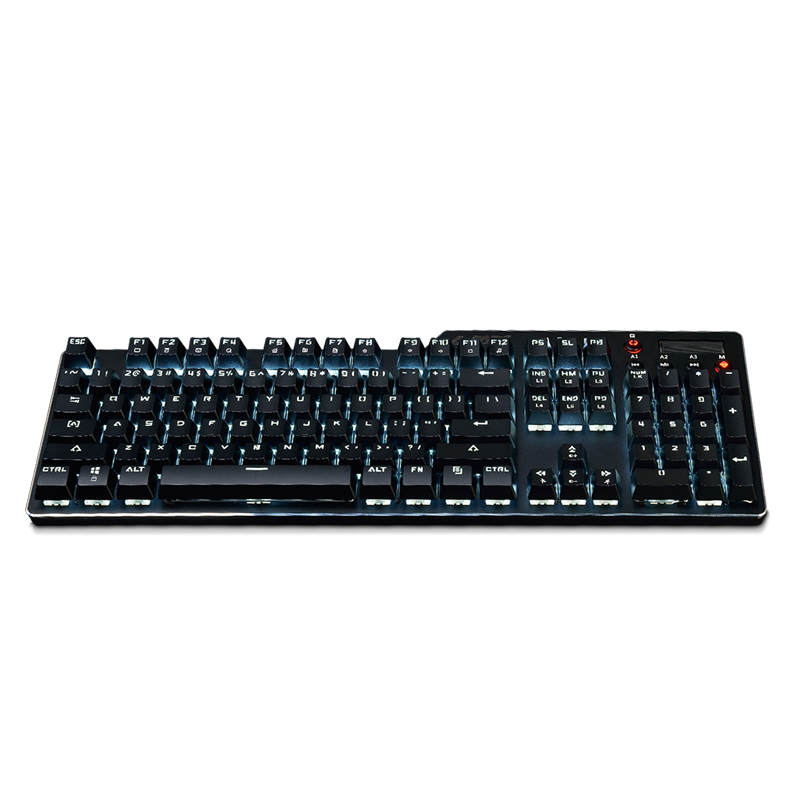 黑爵（AJAZZ）刺客ⅡAK35I合金机械键盘 有线键盘 游戏键盘 110键白光 多媒体吃鸡键盘 电脑键盘 黑色青轴