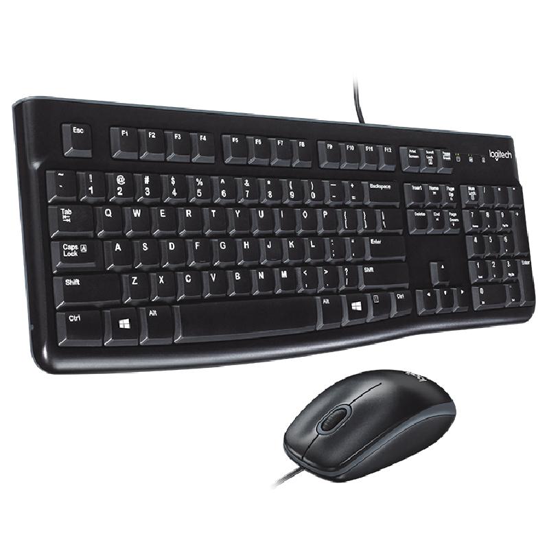 罗技（Logitech） MK120 键鼠套装 鼠标键盘套装 三年质保 黑色