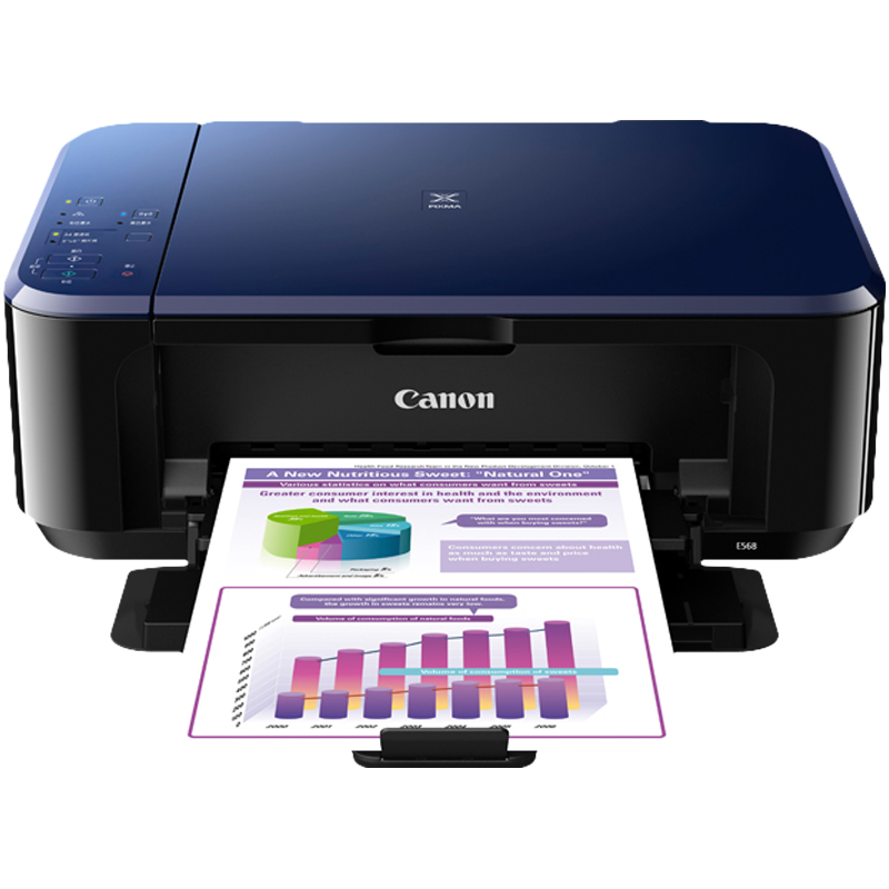 佳能（Canon）E568无线学生彩色喷墨多功能一体机（打印/复印/扫描 WIFI 自动双面  学生/作业/照片打印）