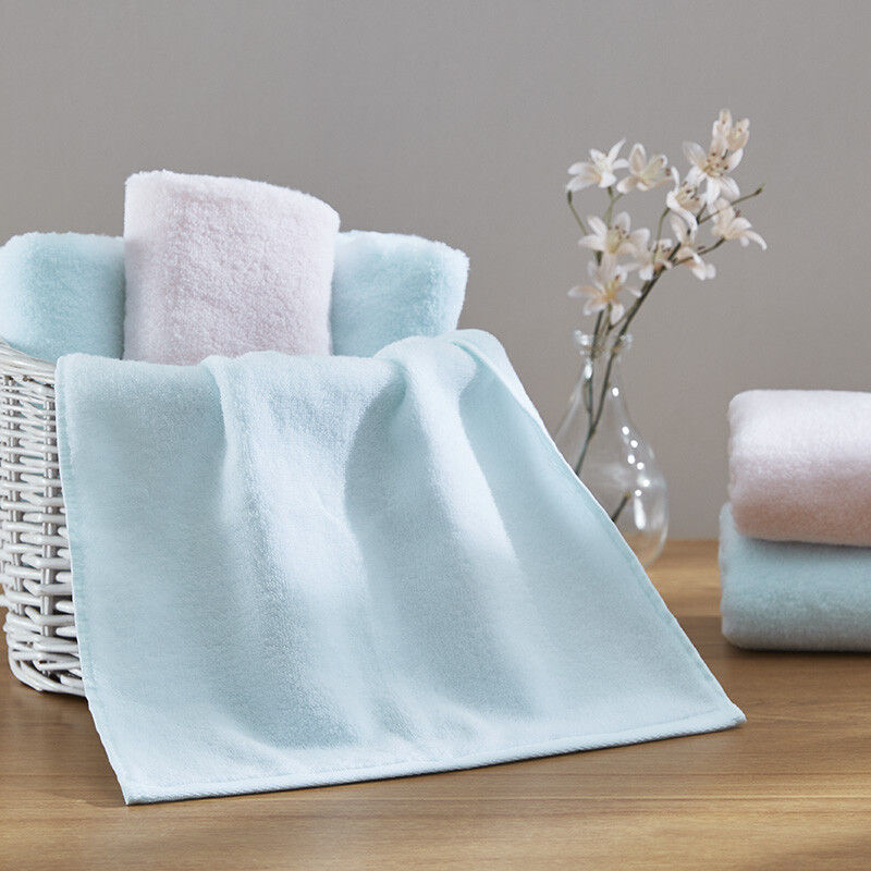 lovo家纺 罗莱生活出品毛巾纯棉全棉加厚柔软吸水棉花糖方巾面巾浴巾