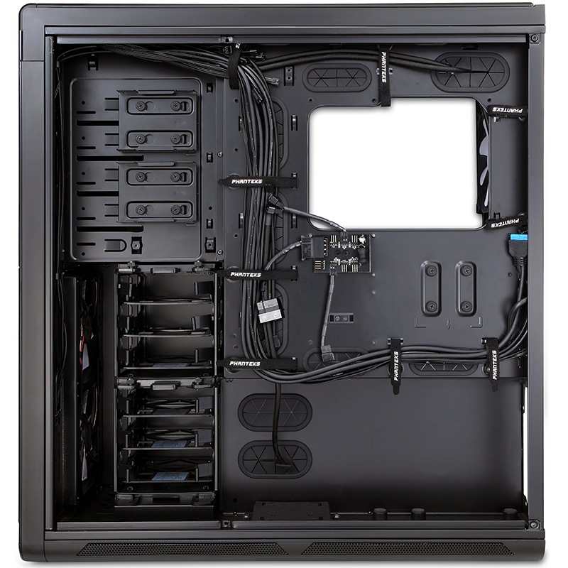 追风者(PHANTEKS) 813P黑色蓝灯专业级水冷电竞电脑机箱(支持双电源/2x480冷排/双路服务器主板/配5风扇)