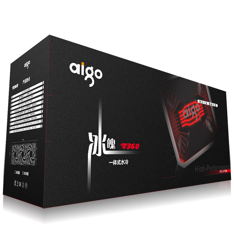 爱国者（aigo）冰魄T360RGB版 一体式水冷 CPU散热器(PWM智能温控风扇/全平台支持/静音陶瓷轴承/附硅脂）