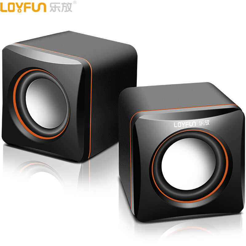 乐放（LOYFUN）LF-701 音响 2.0声道USB电脑便携式多媒体迷你小音箱 笔记本桌面有线mini低音炮 支付收款提醒