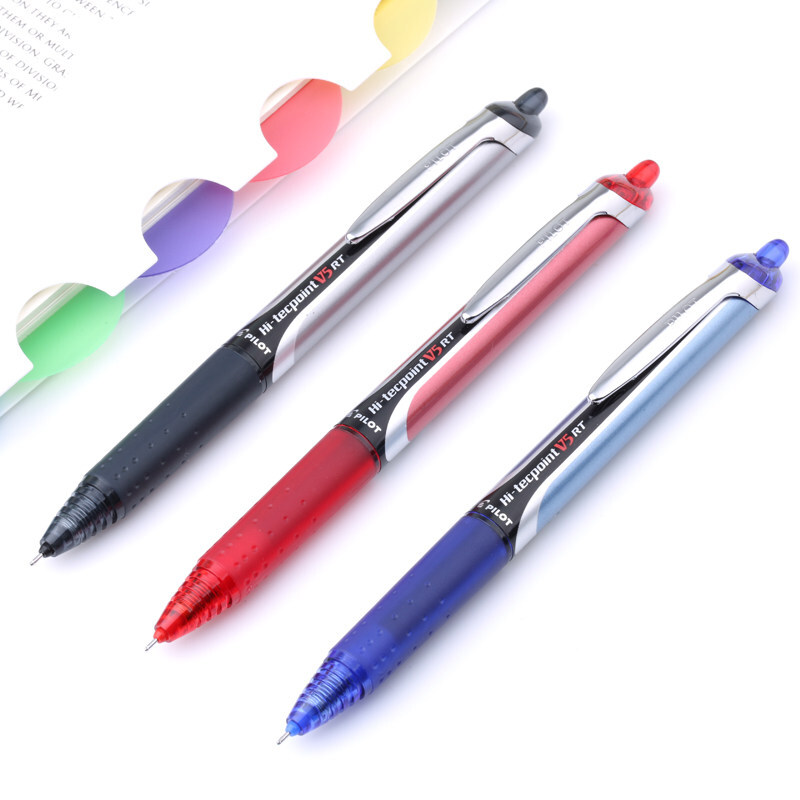 日本百乐（PILOT）BXRT-V5按动针管笔中性笔签字笔水笔 红色 0.5mm 单支装