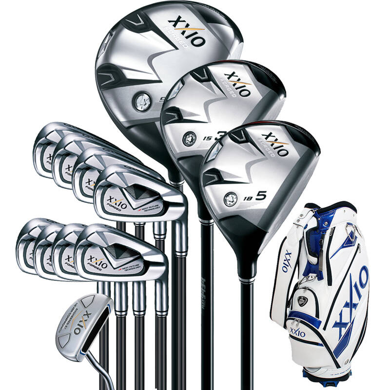 xxio forged 4 高尔夫球杆全套 男士套杆 碳身球杆 碳素 白色球包