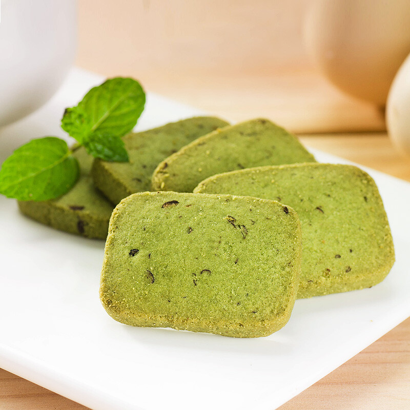 良品铺子 下午茶点 抹茶蜜豆曲奇 饼干休闲风味零食小吃糕点90g