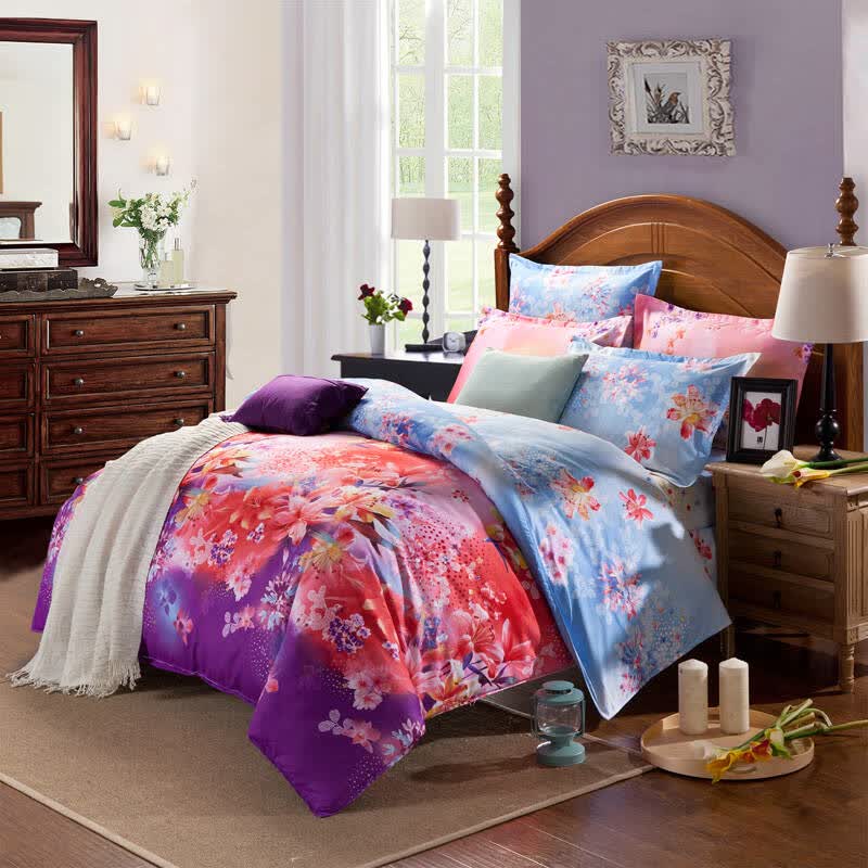 皇朝家私磨毛床品 斜纹四件套 激情岁月 1.8m(6英尺)床