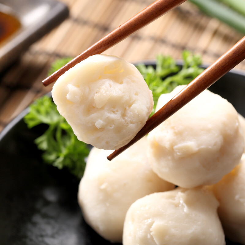 喜得佳深海墨鱼丸250g约14颗潮汕手打鱼丸火锅丸料关东煮食材火锅食材