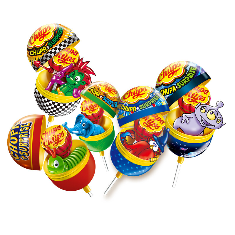 珍宝珠惊喜蛋草莓口味棒棒糖16支盒装 聚会分享 派对装饰 休闲零食192