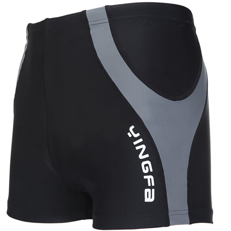 英发(yingfa)泳裤 男士时尚平角游泳裤 抗氯舒适泳装3533-1黑 xxl码 *