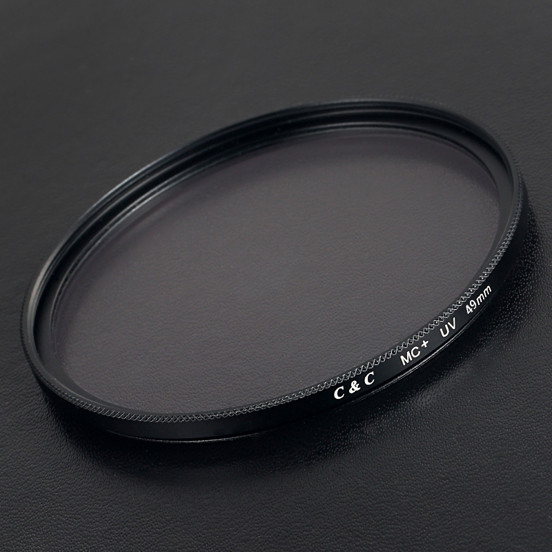 C&C MC UV镜49mm单反相机镜头保护滤镜 双面多层镀膜 适用佳能第三代小痰盂 15-45镜头m50 m6二代 索尼蔡司