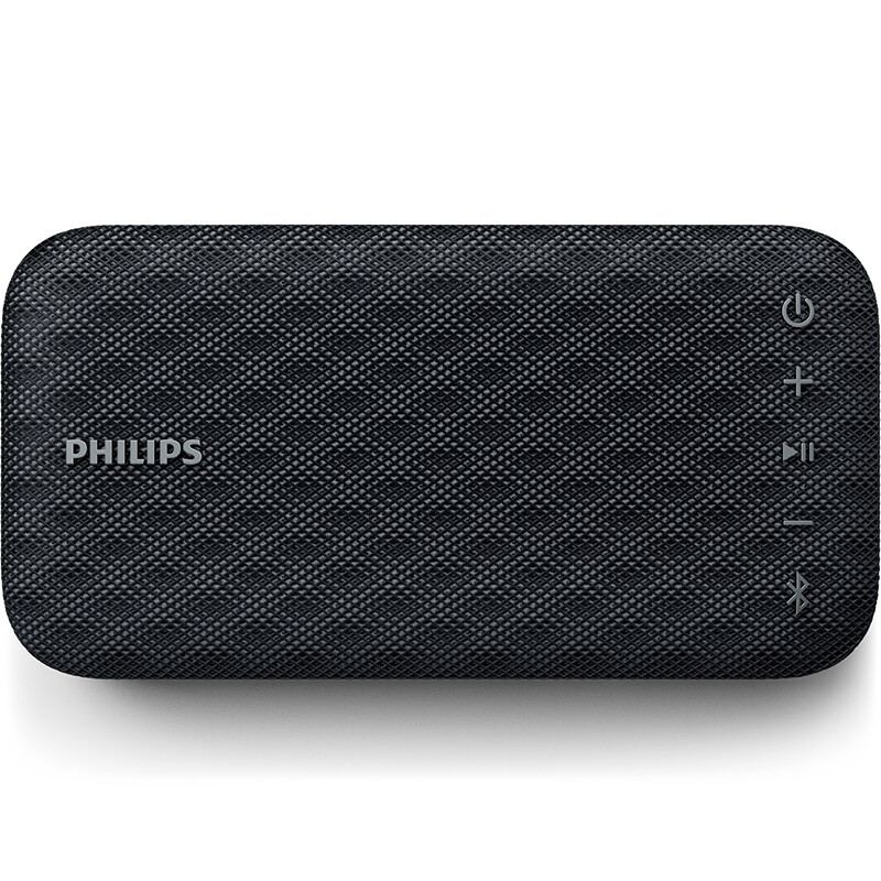 飞利浦(PHILIPS)BT3900B 音乐手包 纤薄蓝牙音箱 便携户外小音响 双重低音 手机/电脑小音响 免提通话  黑色