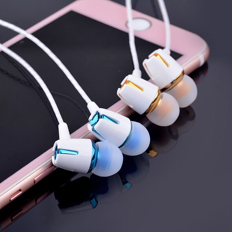 手机耳机 耳机 魅族低重音入耳式耳机 运动适用魅族华为小米 天空蓝