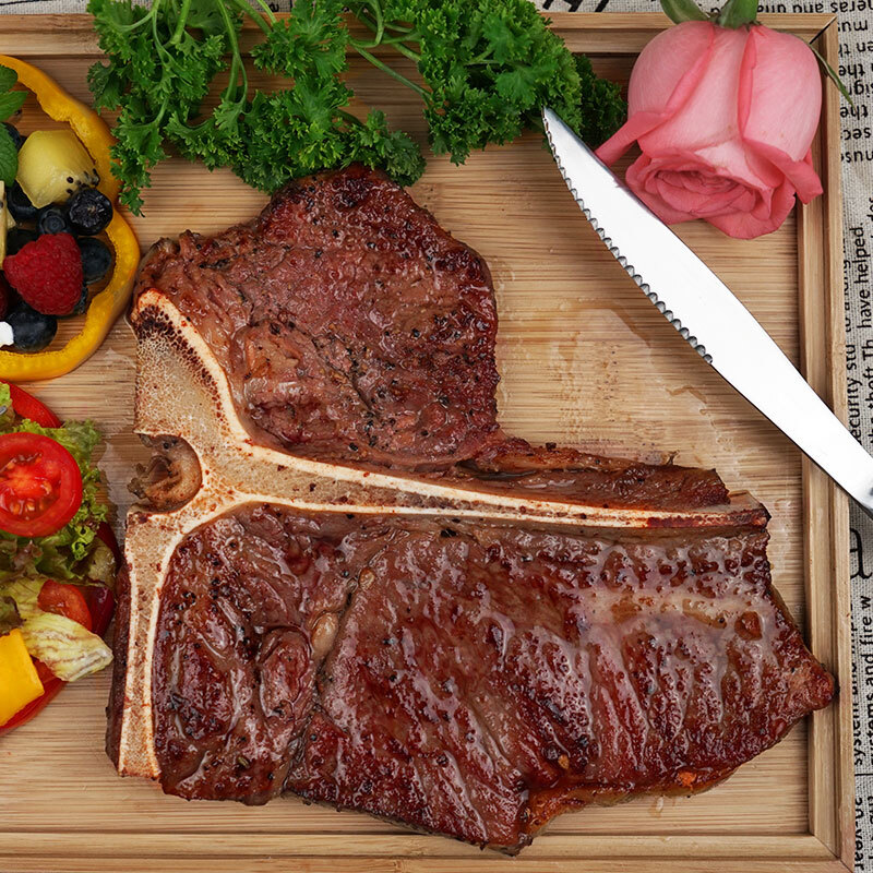 澳纽宝 澳洲t骨牛排 270g 手工调理牛排 含酱包安佳黄油 *4个