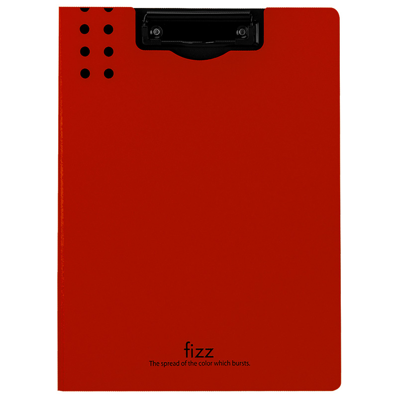飞兹(fizz)高质感A4竖式加厚文件夹板/彩色资料夹/办公用品 红色A6381