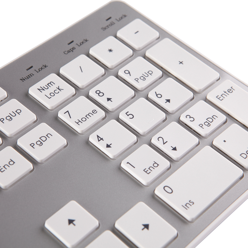 B.FRIENDit 巧克力键盘 超薄静音键盘有线usb剪刀脚台式电脑笔记本外接游戏办公键盘 银白色
