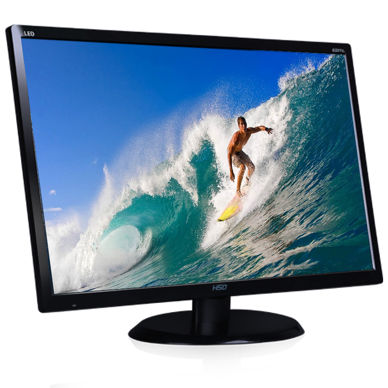 HSO 21.5英寸宽屏 1080P全高清 不闪屏 可壁挂 宽屏LED背光液晶显示器 E2211L