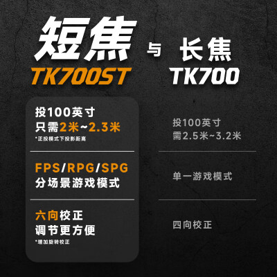 明基tk700st对比tk850哪个好？区别是？