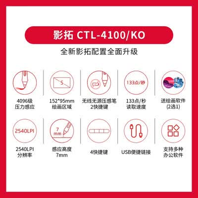 Wacom 和冠 影拓ituos CTL-4100怎么样？使用评价好吗？