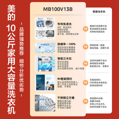 美的mb100ecodh和mb100v31哪个好？区别有没有？