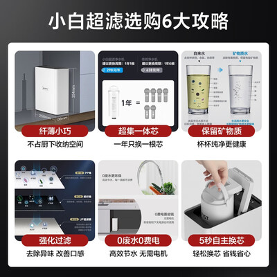 美的小白超滤净水机和海尔HU612哪个好？区别大不大？