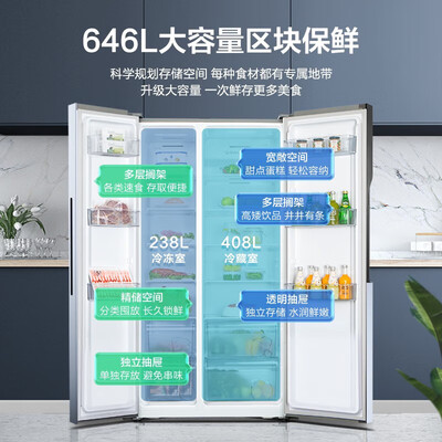 使用后体验容声BCD-646WD11HPA双开门冰箱价格是多少？说说真实评价感受！