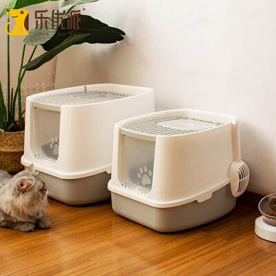 说说真实点评乐优派小号双门掀盖式全封闭猫砂盆（灰白）优劣全面解析？看看一星期感受分享！！