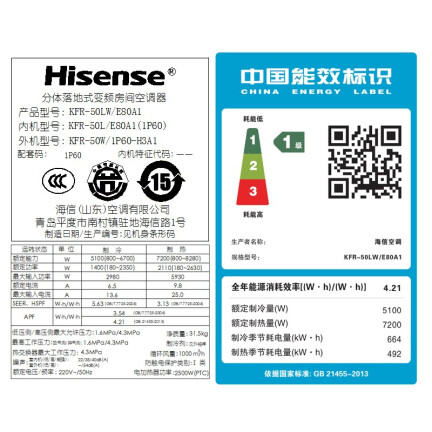 海信（Hisese）KFR-50LWE80A1(1P60)怎么样？值得入手吗？