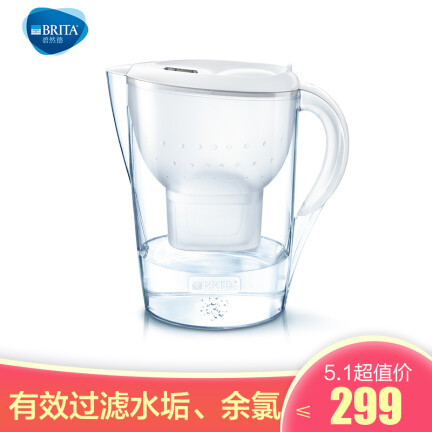 碧然德滤水壶 Marella 金典系列 3.5L（白色）怎么样？口碑如何？