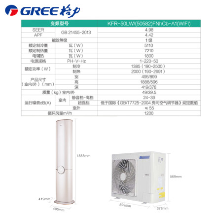 格力KFR-50LW(50582)FNhCb-A1(WIFI)怎么样？上档次吗？