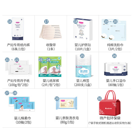 方便评价一下开丽（Kaili） 待产包30件套 孕产妇入院包产后坐月子用品 全套母子组真实感受咋样？内幕剖析实情！