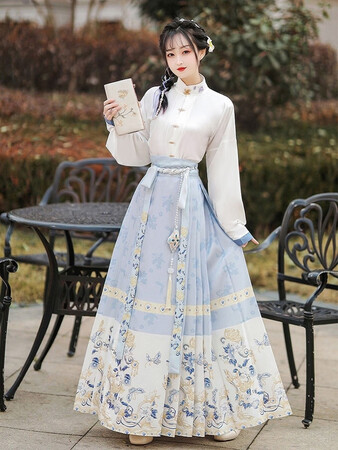 比较剖析鼎毳貂汉服女古装女明制马面裙日常改良 蝶恋(对襟衫+马面裙) L质量是不是很好啊？深度揭秘剖析！