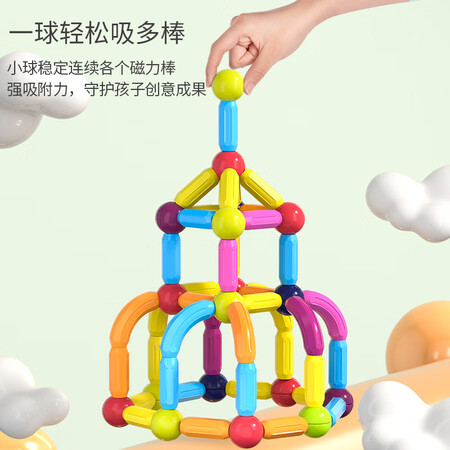 优缺点体验糖米（Temi）磁力棒积木玩具百变创意搭建磁铁磁力片3-质量靠谱吗？使用一个月后评测！！
