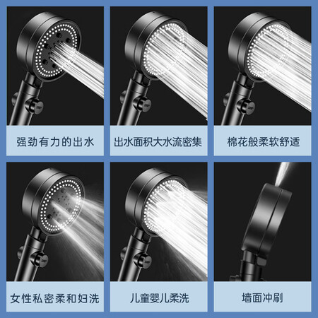探索体验沐唯（muvi）淋浴增压花洒喷头黑色六档沐浴霸淋雨莲蓬头高优缺点分析参考，一定要参考！