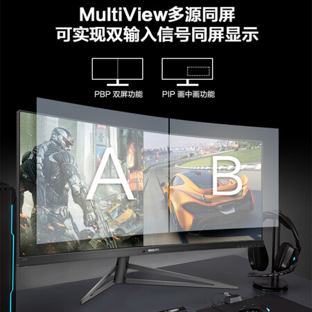 显示器飞利浦345b1c和345b1cr哪个好?有区别没有?