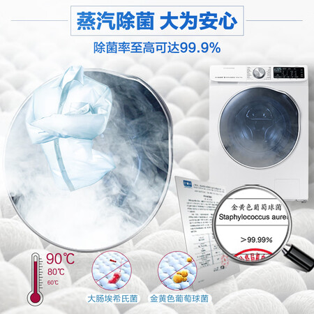 三星10kg滚筒洗衣机洗烘一体WD1WN64FTAWSC怎么样?测试如何?