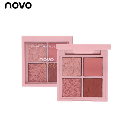 反馈分析NOVO樱花物语四色眼影盘大地色哑光闪粉珠光防水 小巧便携is超评测感觉真的好吗？反馈优缺点！