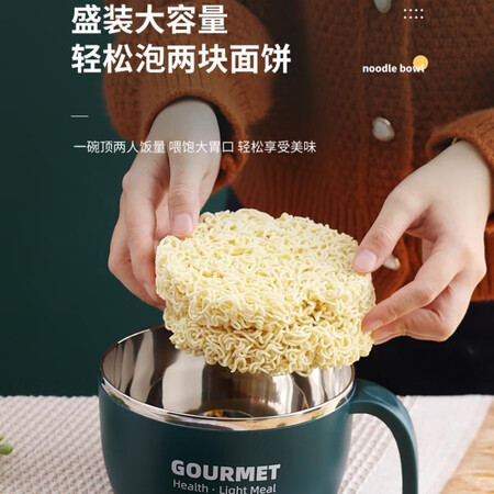 用户感受尚美德 304不锈钢泡面碗【1300ML】+筷子勺子叉子带盖防是否值得呢？分享使用感受！！