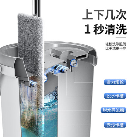 入手说说使用五月花 刮刮桶免手洗平板拖把配件 干湿两用拖布 家用墩真实情况如何？交流一星期感受告知！