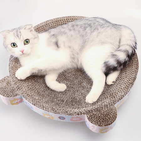 使用后点评斑队长 猫咪猫抓板窝不掉屑磨抓器大号特大碗型圆形保护做工如何？使用评测三个月感受！