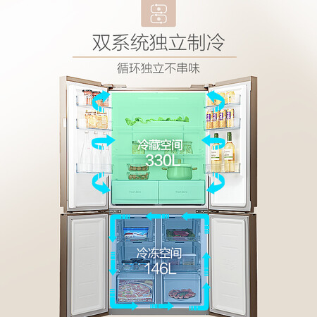 美的476升 十字对开门冰箱怎么样?是品牌吗?