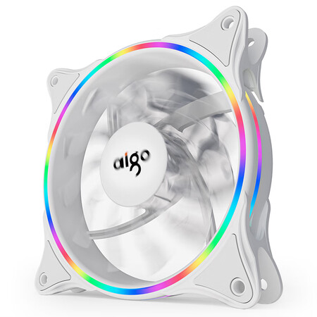 内行人体验爱国者爱国者（aigo）  冰魄彩虹V1机箱风扇12cm 白色是否还划算？交流两星期感受分享！