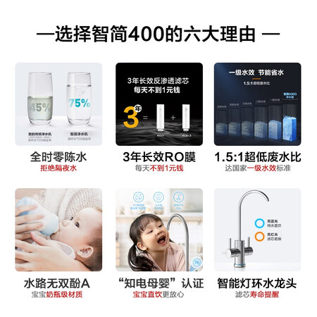 美的智简400母婴直饮除菌净水器RO反渗透MRC1991A-400G怎么样？评价好吗？