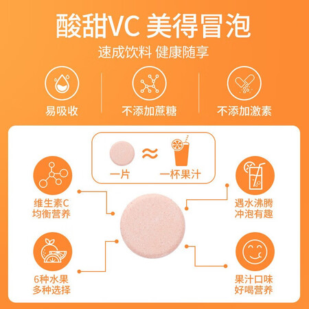 优缺点曝光康恩贝  维生素C泡腾片维他命VC泡腾维C片泡腾片vc维c沸质量还可以不？吐槽半个月感受告知！